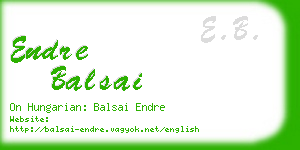 endre balsai business card